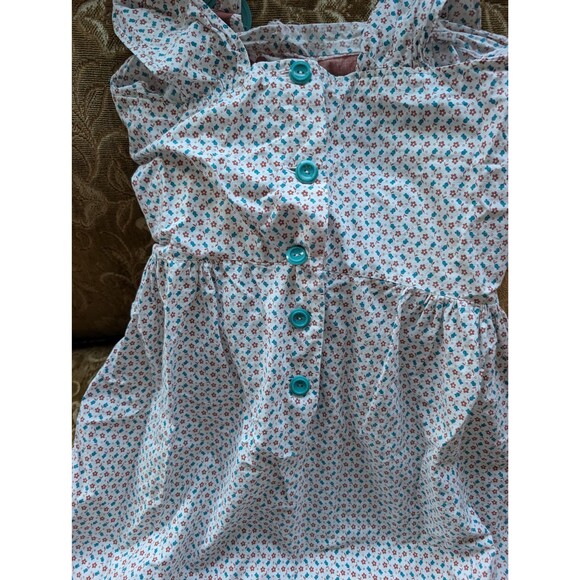 40s Calico Pinafore Dress: Vintage Floral Sundress - Picture 6 of 16